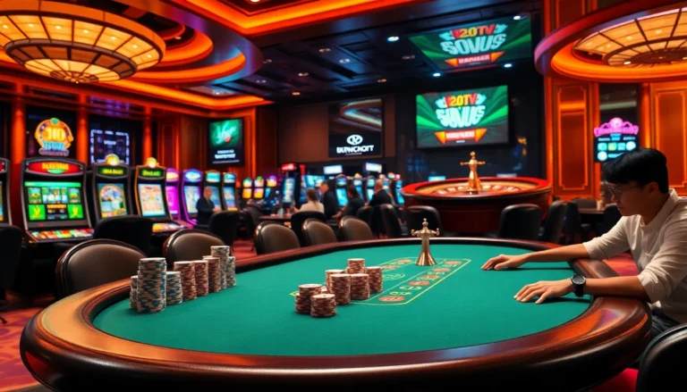 Experience thrilling gameplay at https://jun88bet.net/ with lively poker tables and exciting roulette spins.